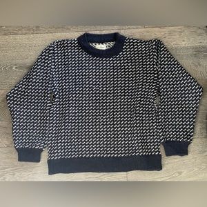 LL Bean Birdseye Fisherman Sweater Made in Norway